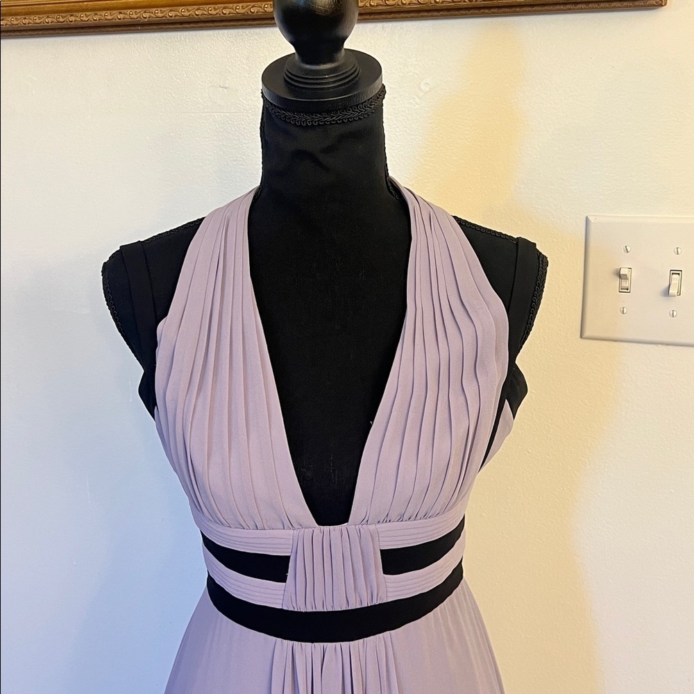 BCBGMaxAzria Elegant Lavender and Black Evening Gown - Picture 6 of 14